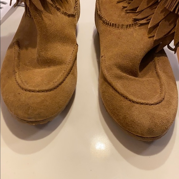 Aquazurra Suede Fringe Booties - Picture 5 of 6